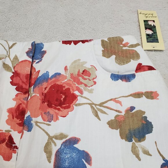 NWT Marsh Landing‎ White Red Blue Floral Cottagecore Romantic Top Skirt Set L 10 - Picture 11 of 16